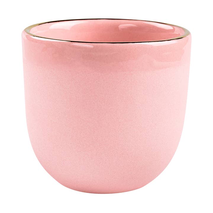 Creating Comfort Lab - Wholesale Coffee/Tea Cup - Handmade Porcelain Espresso Coffee Cup with Gold.Powder Pink0