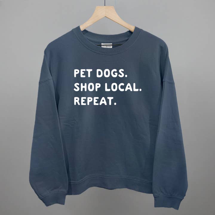 Ivy + Cloth - Wholesale Screen Printed T-Shirt - Unisex - Pet Dogs. Shop Local. Repeat.10
