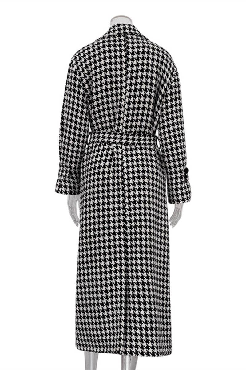 Mccolin - Wholesale Coat - Women's - Oversized Houndstooth Long Coat5
