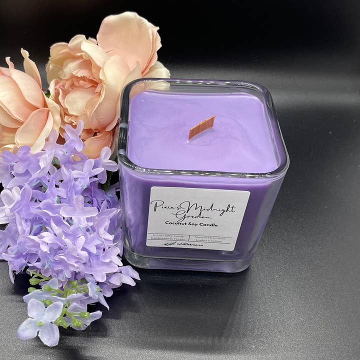 Pixie’s Midnight Forest Wood Wick Candle | Coconut Soy Wax | Crackling Wick | Scented Candle | Fall Candle | Hand Poured | Fantasy Candle for wholesale by The Whiffletree Co