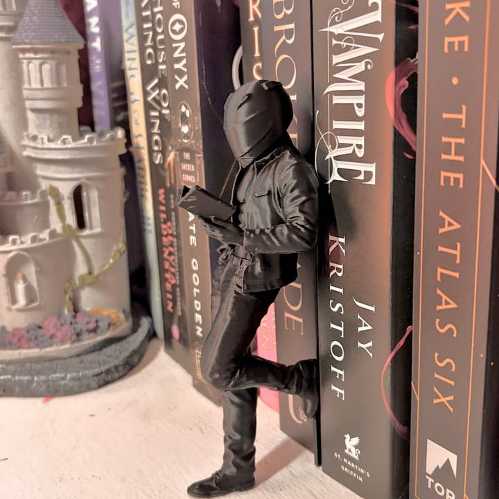 Hot Biker Reading Bookshelf Decor for wholesale by Awfullynerdy.co