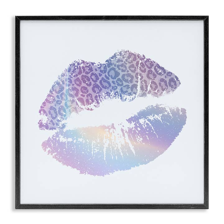 Baiser à motif glamour - Art mural encadré pour la vente par Stupell Industries