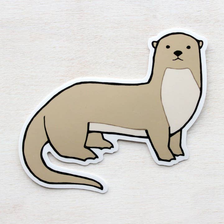 Pegatina nutria, pegatina de arte animal lindo para venta al por mayor de Studio Tuesday