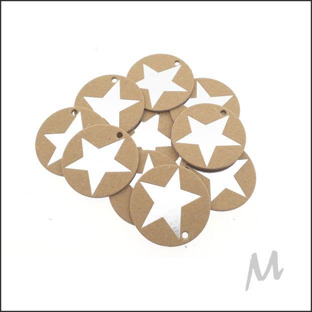 Billetes redondos - Star Silver - 10 piezas para venta al por mayor de Mini Art Products