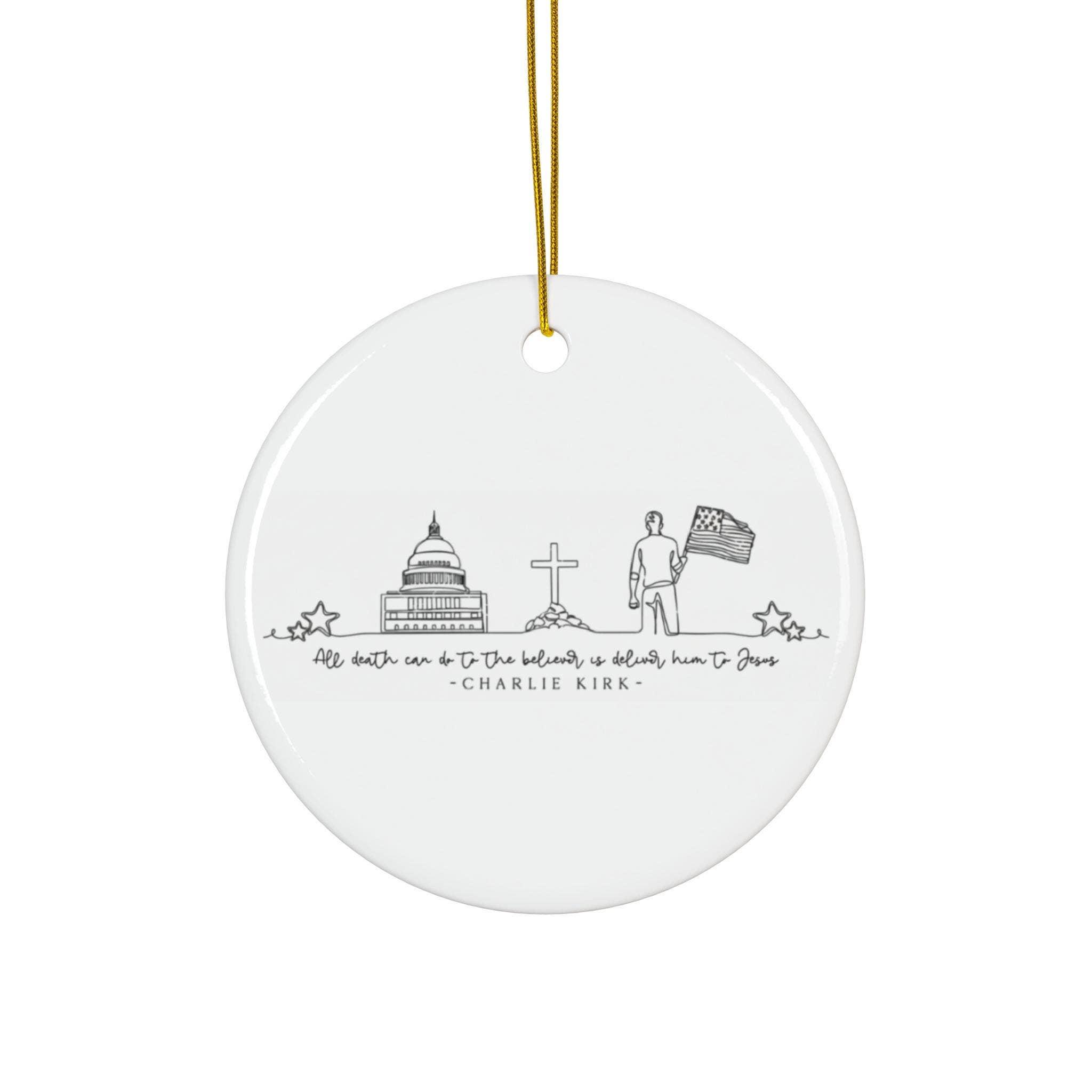 Embrova - Wholesale Ornament - Deliver Us To Christ Ornament, Charlie Kirk Ornament Decor2