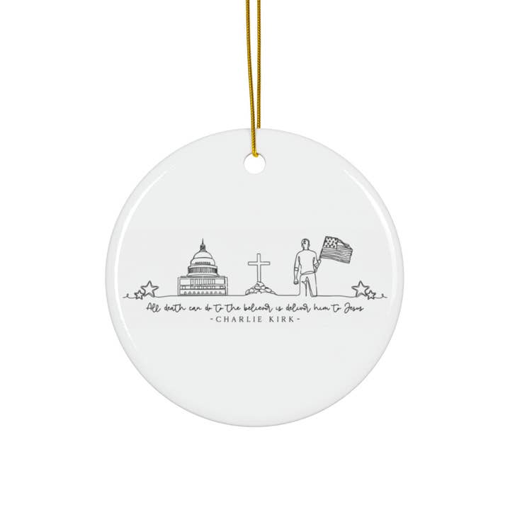 Embrova - Wholesale Ornament - Deliver Us To Christ Ornament, Charlie Kirk Ornament Decor2