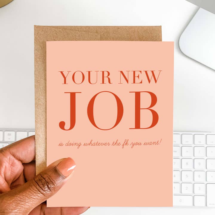 Grußkarte zum Ruhestand für den neuen Job für den Großhandel von Blú Rose