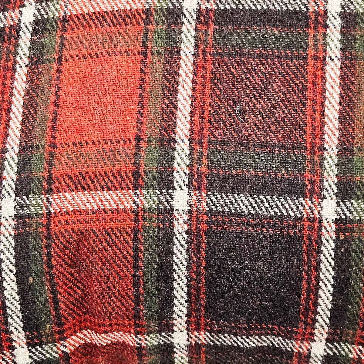 A&B Home Group Inc. - Wholesale Throw/Decorative Pillow - 18x18" Wool/Acrylic Cabin Pillow Brown/Burgunday Plaid5