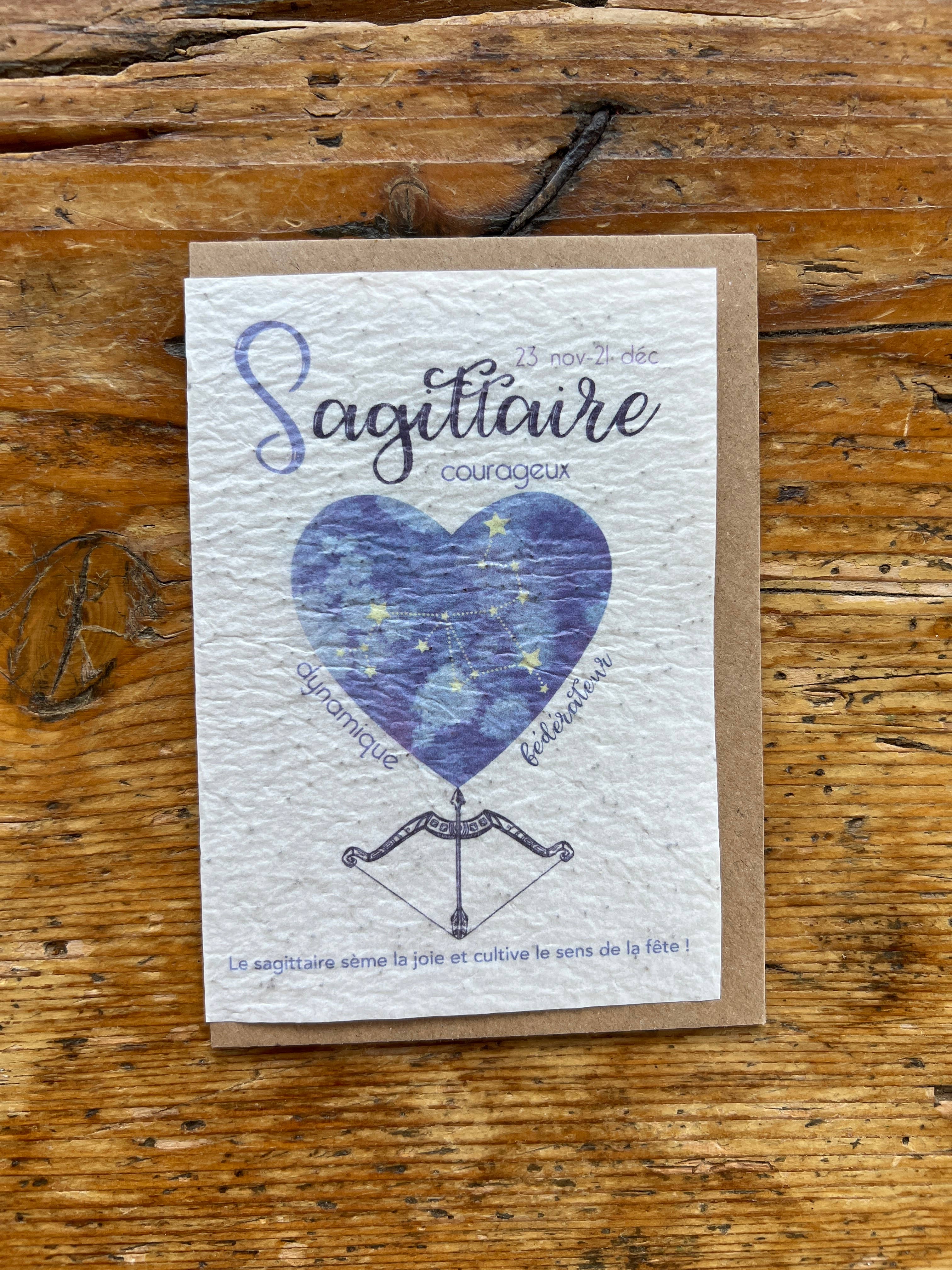 Les cartes de Lulu - Wholesale Everyday Greeting Card - Seeded map Astrological zodiac sign3