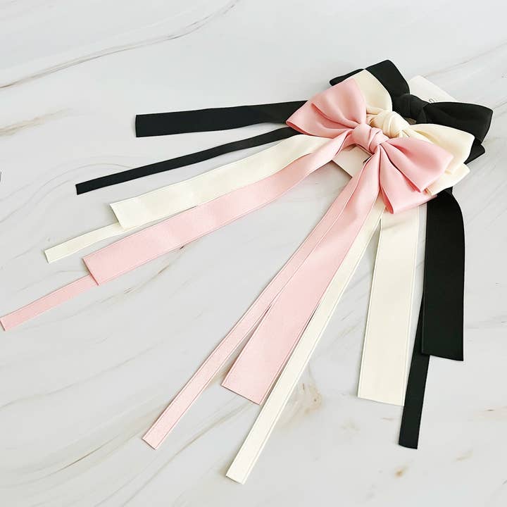 Ellison+Young - Wholesale Hair Clip - Women's - Double Bow Long Hair Clip Set of 3