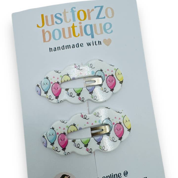 Pinzas para el pelo con forma de globo de cumpleaños para venta al por mayor de JustforZo boutique, Inc.