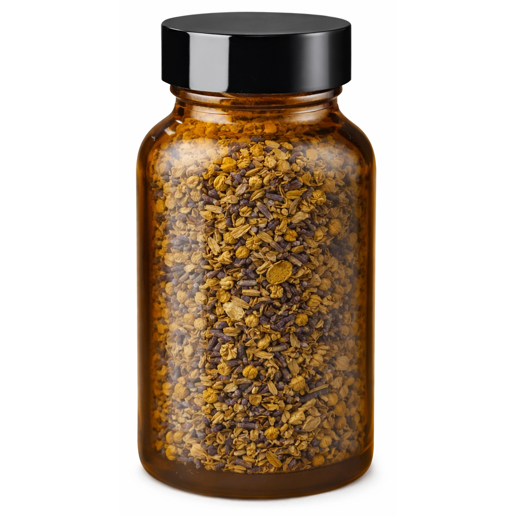 LA Herb - Wholesale Jar - Amber Glass Jar with Lid2