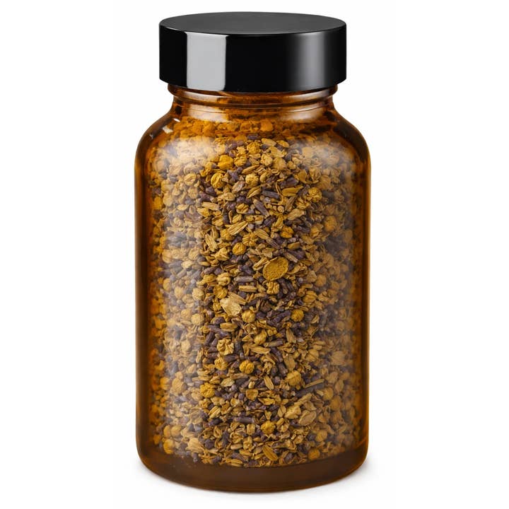 LA Herb - Wholesale Jar - Amber Glass Jar with Lid2