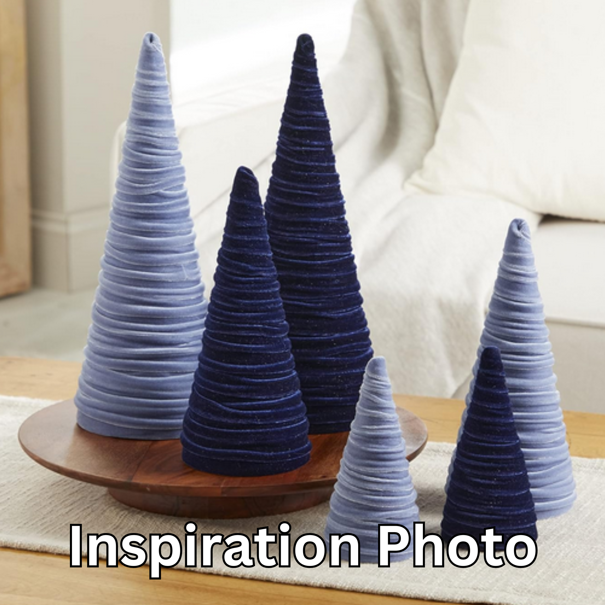 Your Heart's Content - Wholesale Decorative Tabletop Object - Trees Velvet Large, Minimalist Mantel, Spring Tablescape13