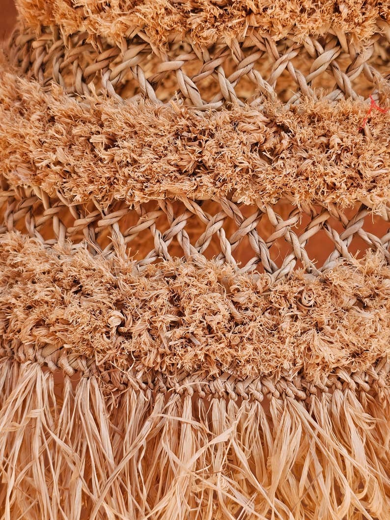 Melecraft - Wholesale Lamp Shade - Moroccan Straw and Raffia Pendant Light – Straw Lampshade4