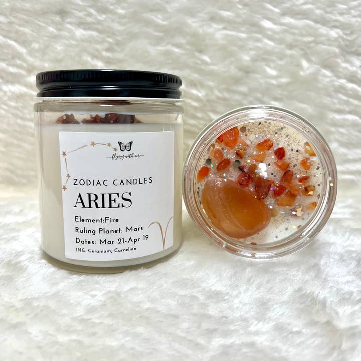Element Apothecary – wholesale Burkljus – Zodiac astrologi Crystal avsikt ljus uppsättning 127