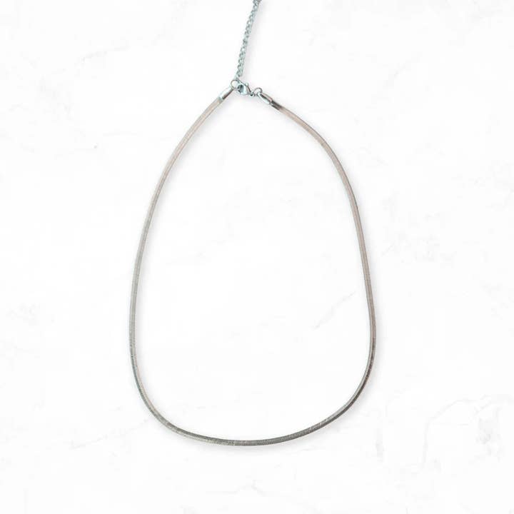 Herringbone Snake Chain | Silver for wholesale by Golden Thread