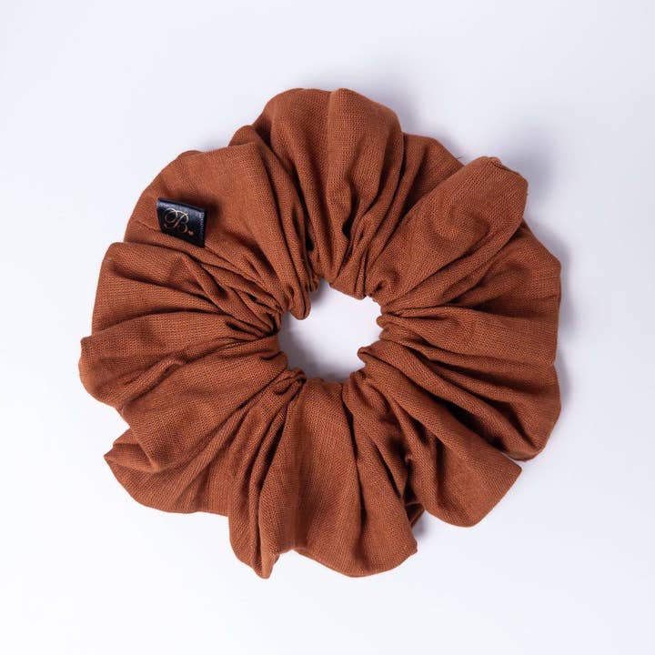 B. LUVV & CO. - Wholesale Scrunchie - Women's - Cotton Linen Scrunchie in Copper4