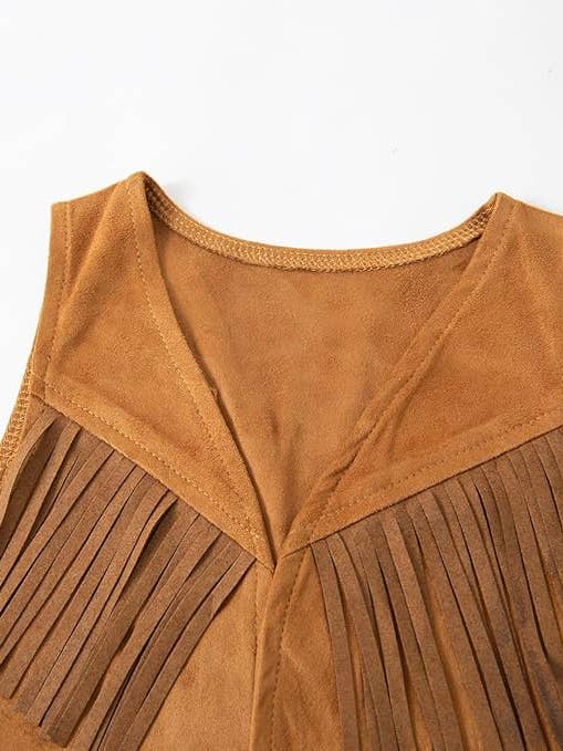 Fennco Styles - Venta al por mayor Disfraz - Niños - Conjunto de Disfraz de Vaquera Marrón de 4 Piezas3