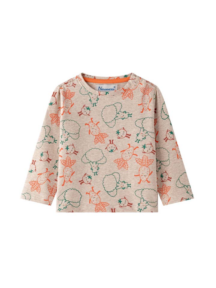 T-shirt bébé garçon manches longues col rond en coton pour la vente par Newness Kids