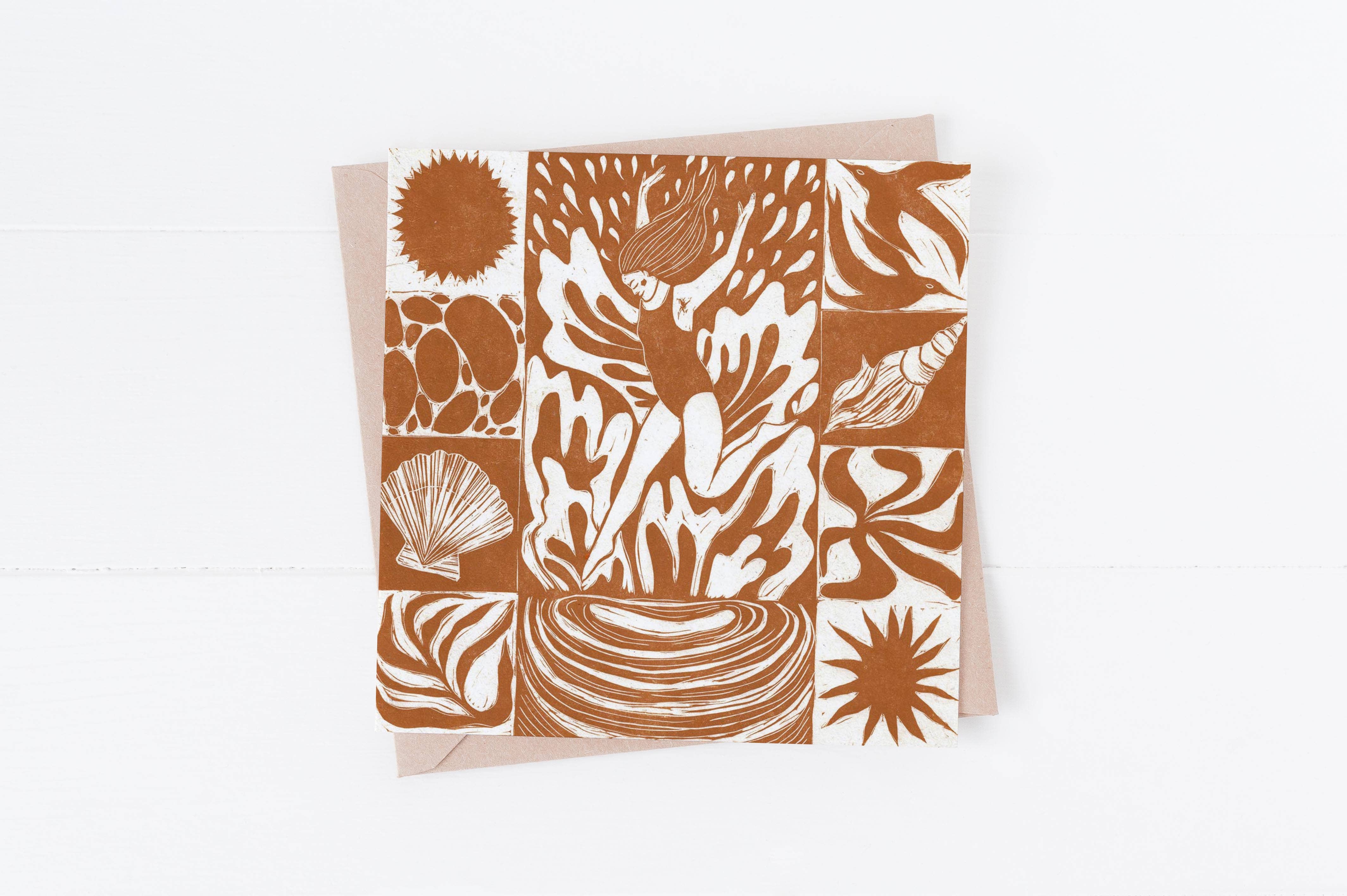 Prints by the Bay – wholesale Everyday greeting card – Splash card, summer, beach, dive, swim, colour, fun, sun 0