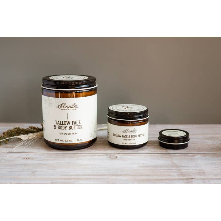 Schneider Goods Co - Wholesale Body Balm/Butter - Unscented Tallow Face & Body Butter5