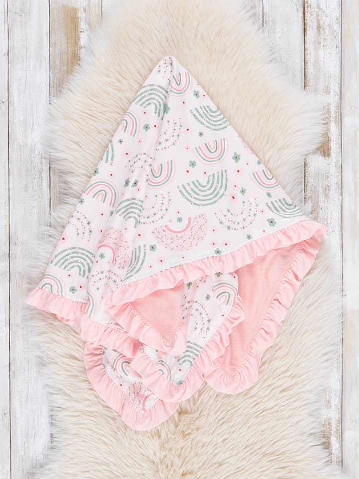Marie Nicole Clothing - Wholesale Bedding Blanket - Kids & Baby - Rainbow Dreams Minky Blanket