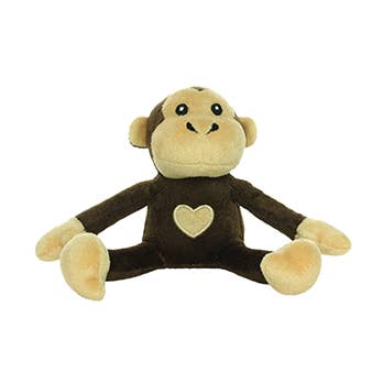 Mighty Jr Safari Monkey - Brown, Plush, Squeaky Dog Toy for wholesale by Tuffy Dog Toys - VIP Products