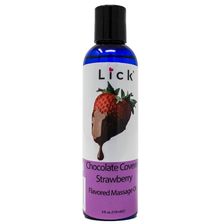Chocolate Covered Strawberry Flavored Massage Oil for wholesale by Lick