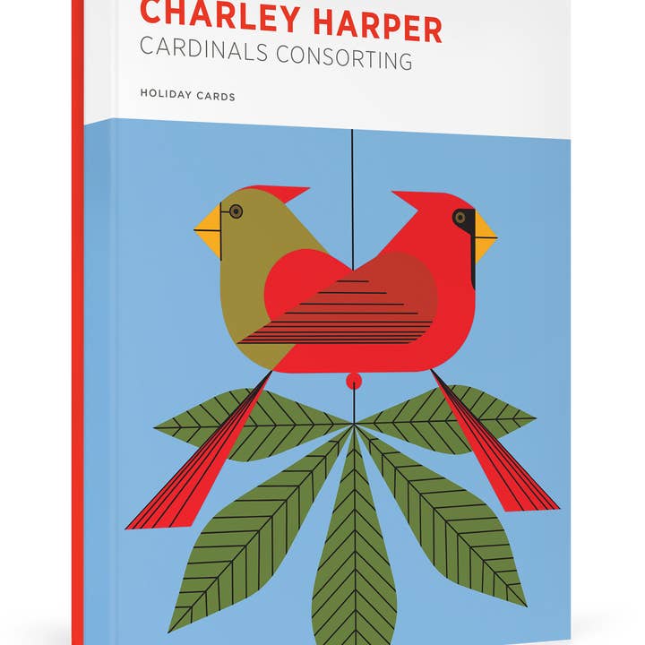 Pomegranate - Wholesale Christmas Card - Charley Harper: Cardinals Consorting Holiday Cards
