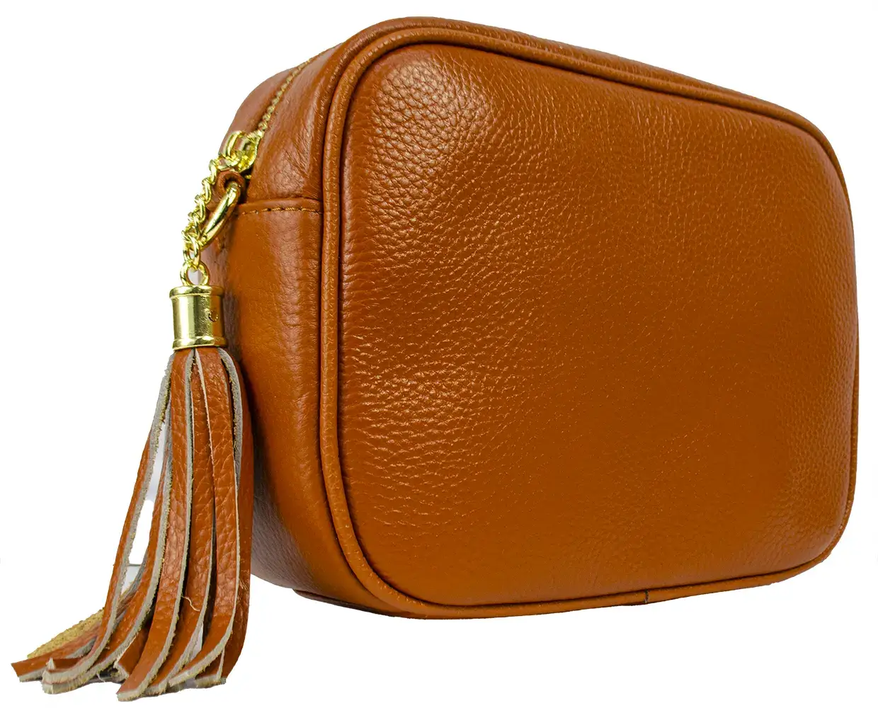 Strathurie – wholesale Crossbody bag – Women's – Italian Leather Crossbody Bag with Canvas Strap Brown1