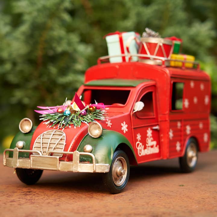 Old-Style Christmas Truck with Snowflakes & Gifts for wholesale by Zaer Ltd. International
