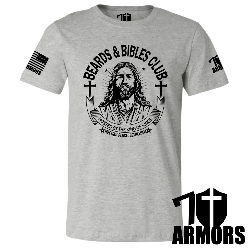7 ARMORS APPAREL - Wholesale Screen Printed T-Shirt - Men's - BEARDS AND BIBLES CLUB T-SHIRT4