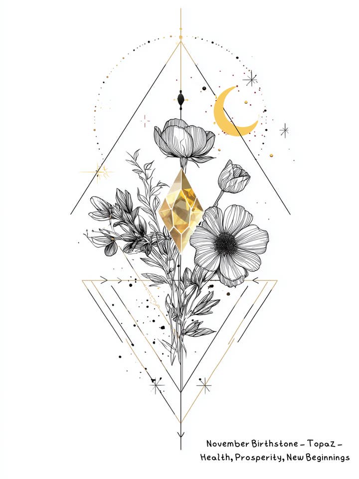 November Topaz Birthstone Birthday Card for wholesale by House of Osiris