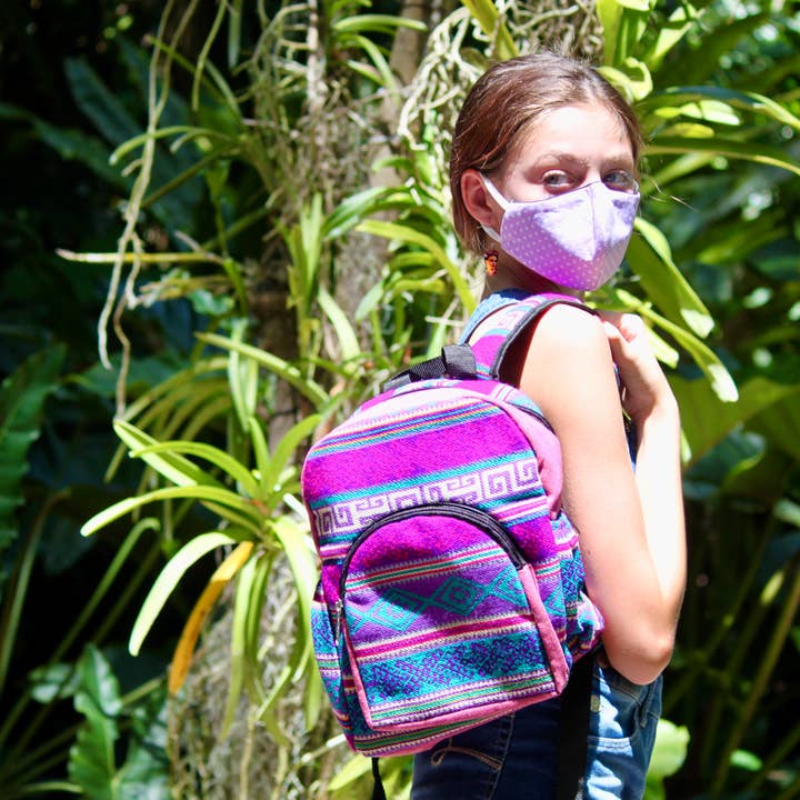Pichincha - Wholesale Backpack - Women's - Small Tribal Striped Ecuadorian Backpack