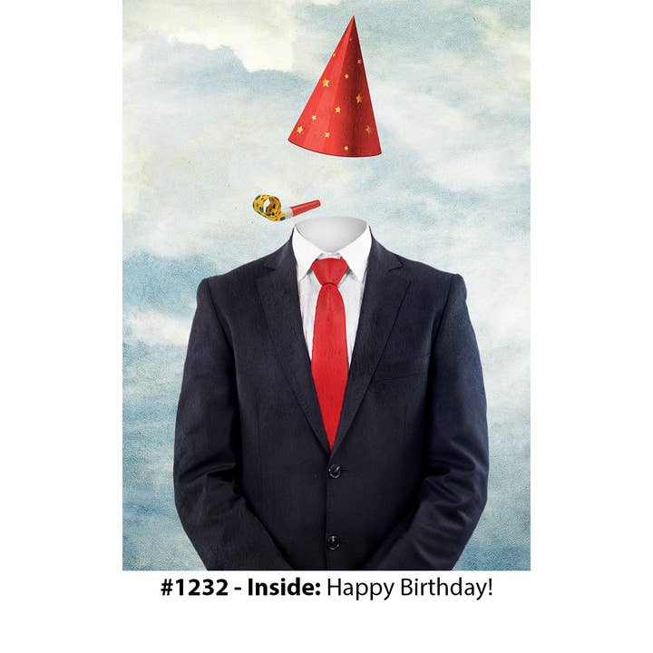 Tarjeta de cumpleaños «Magritte Inspired» para venta al por mayor de Magik Missile