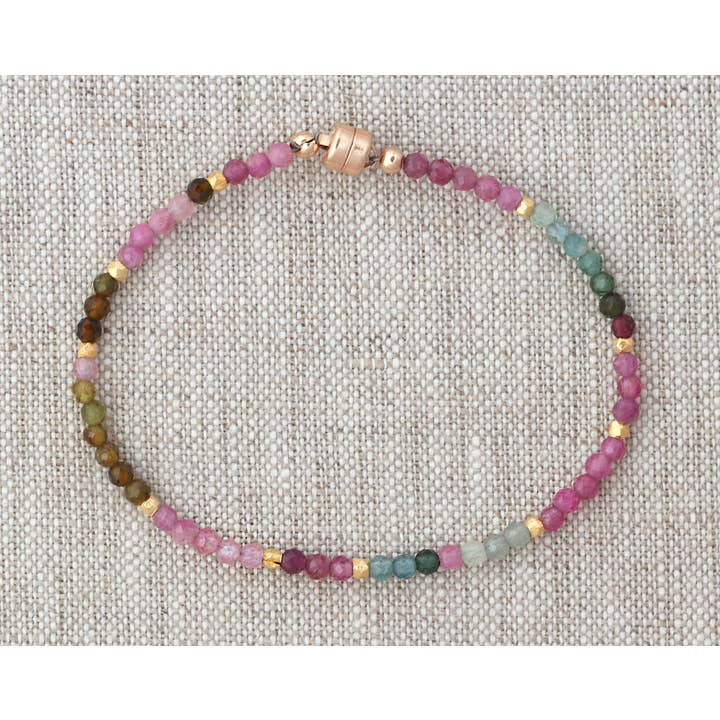 Bracelet en tourmaline multicolore B-3566 pour la vente par Alicia Van Fleteren Jewelry Design