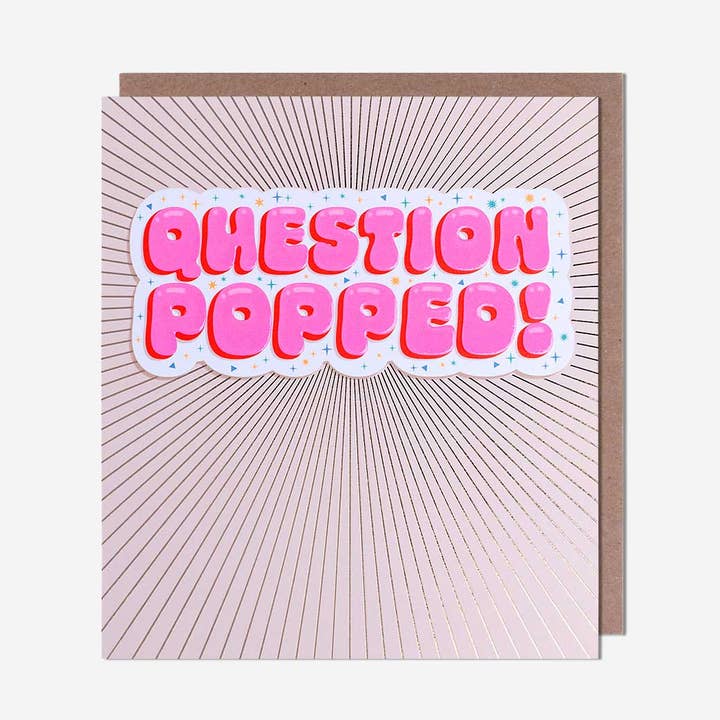 Question Popped Engagement Card for wholesale by Pigment Productions Ltd