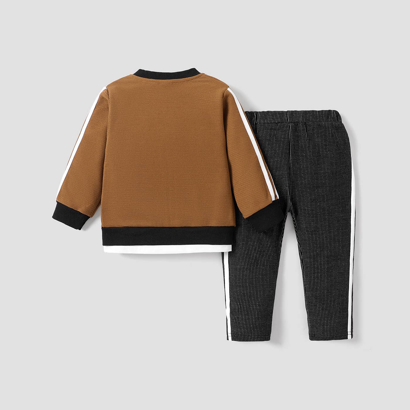 Khaki 3-piece Kid Gril Camisole Shorts Set for wholesale on Faire1