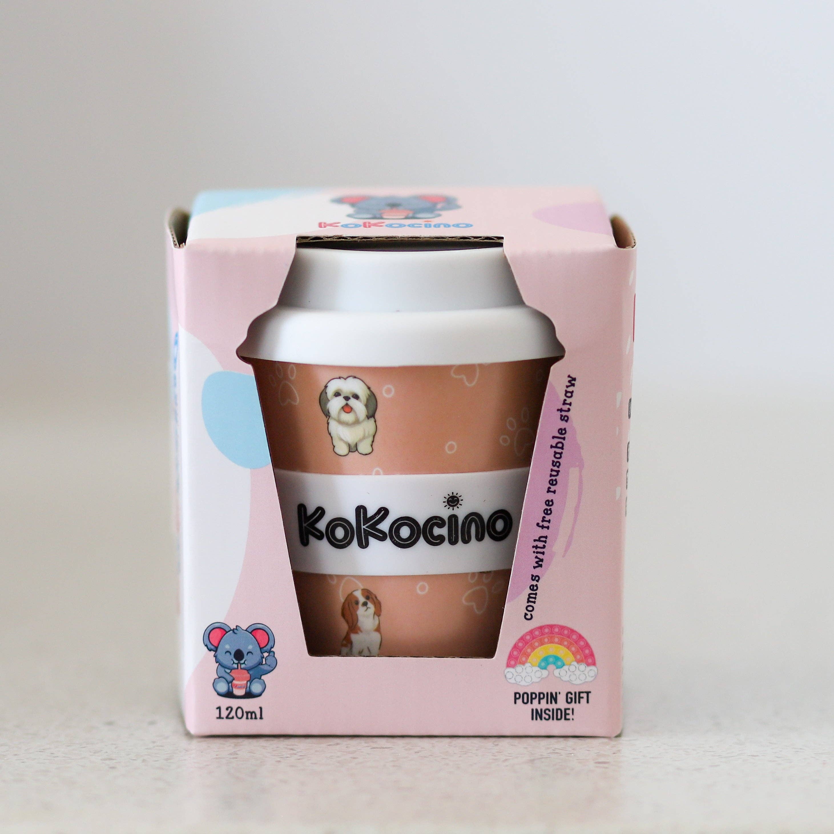 KoKocino - Wholesale Drinking Glass/Cup - Kids & Baby - Pawesome Cuppupcino Babyccino cup + Straw + Pop-it toy 120ml2