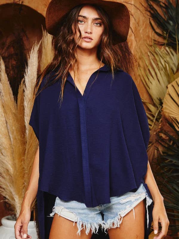 Lime T1702 Short Dolman Sleeve Oversized Shirt for wholesale on Faire