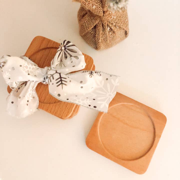 Abelina Shop - Wholesale Coasters - Walnut & Bamboo Ecofriendly Coasters1