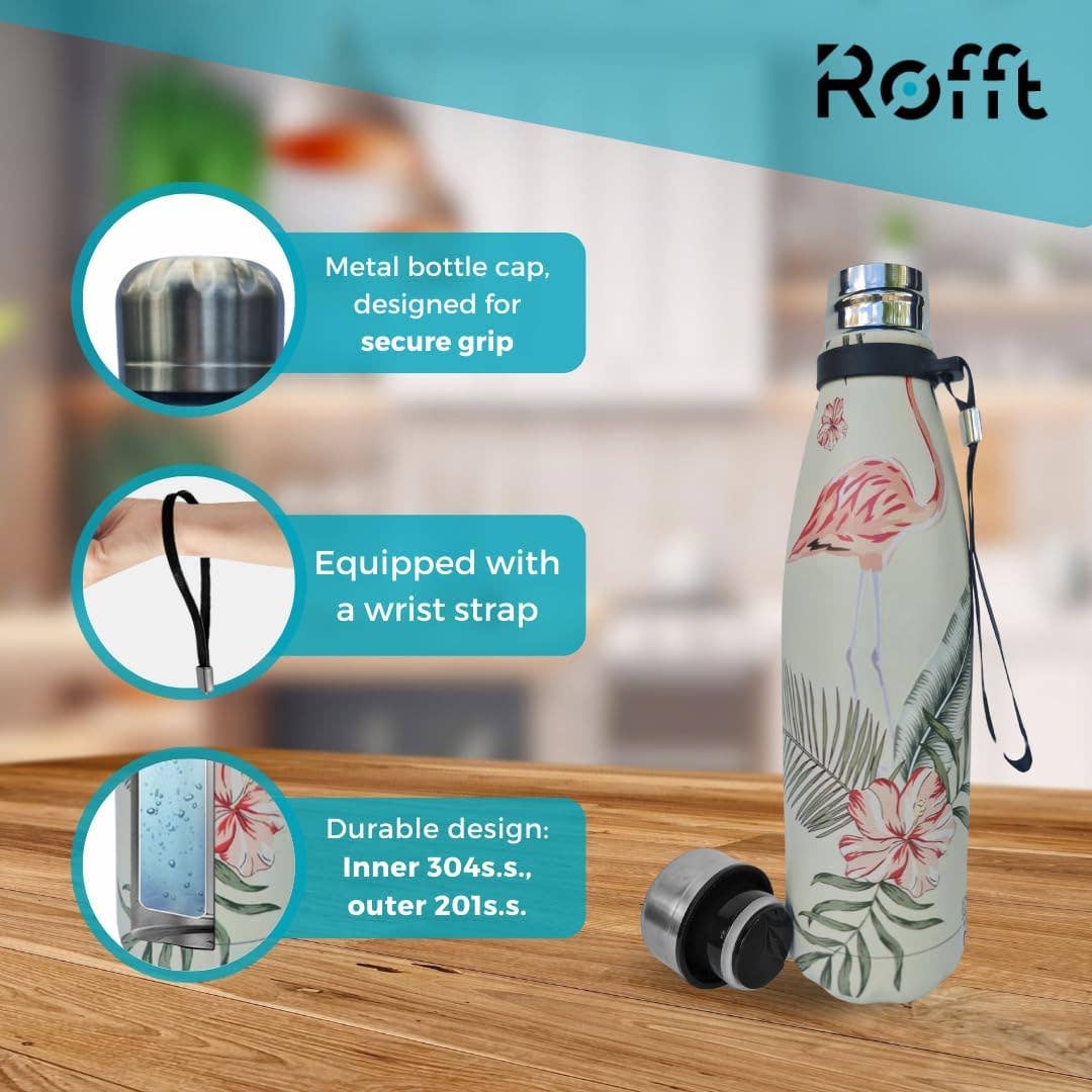 ROFFT USA LLC - Wholesale Water Bottle - 20 oz Insulated Water Bottle - Leak Proof, Stainless Steel, Thermo Bottle for Hot and Cold Drinks, Double Wall Insulation, Portable Water Flask for Travel, Outdoor34