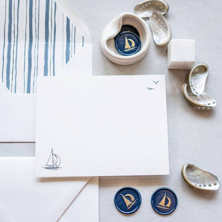 Ciarra Claire - Wholesale Stationery/Notecard Set - Nautical | Stationery Set of 63