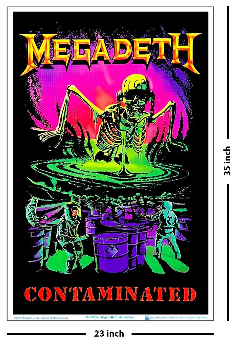 Scorpio Posters - Wholesale Poster - Megadeth - Contamination Blacklight Poster - 23" x 35"2