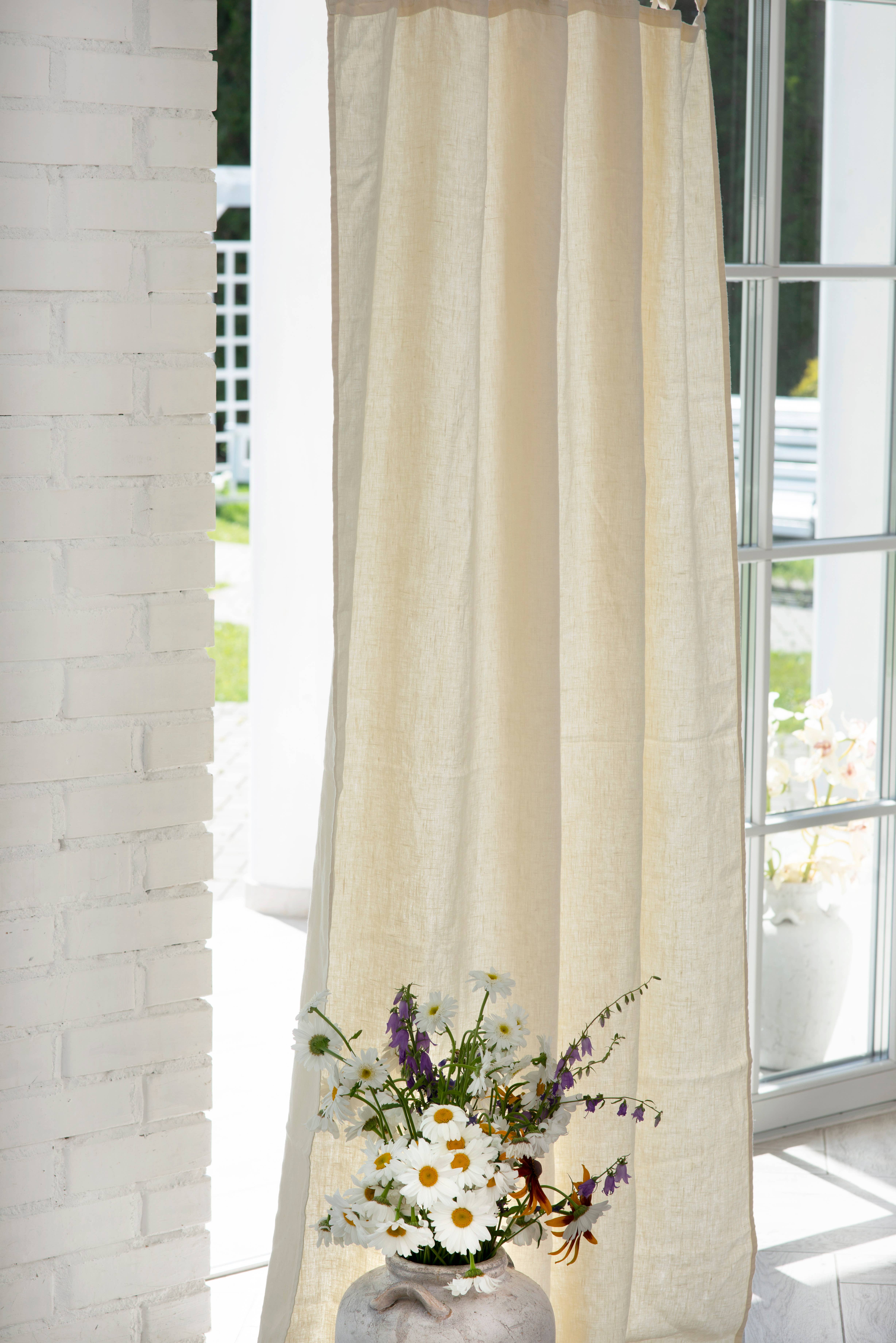LinenQ – wholesale Curtain – Tie top linen curtains2