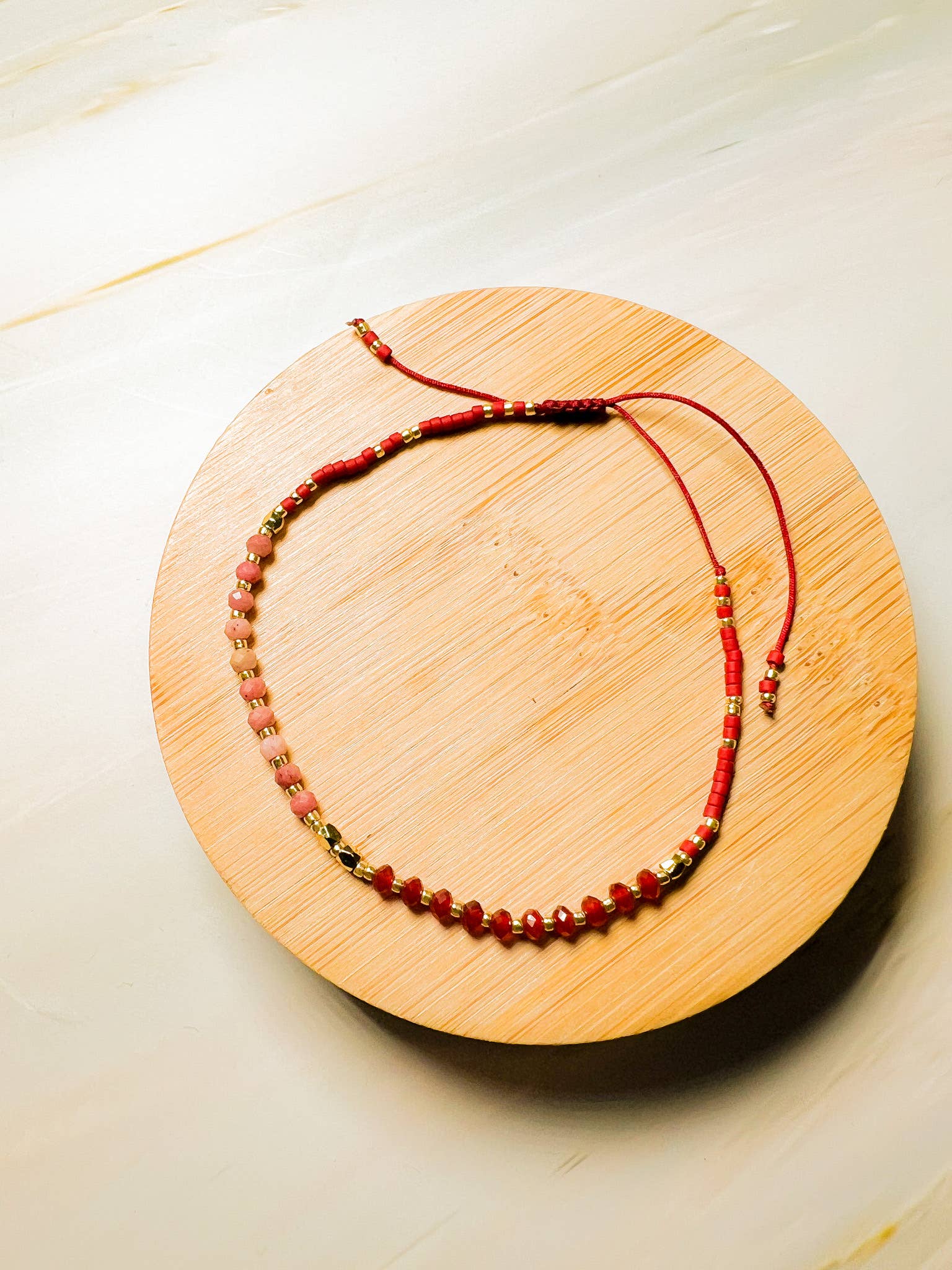 Santore Jewelry Company - Wholesale Beaded Bracelet - Lulu: Gemstone and Seed Bead Thread Bracelet - Adjustable7