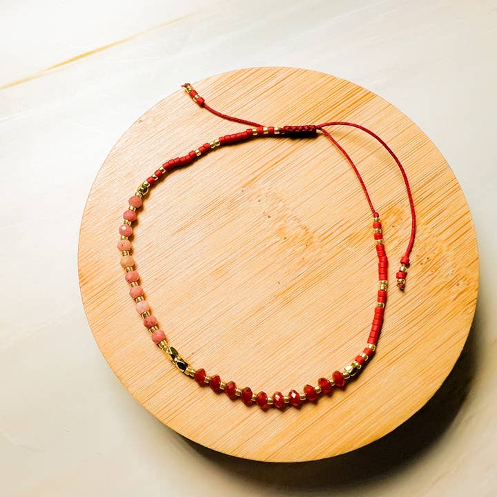 Santore Jewelry Company - Wholesale Beaded Bracelet - Lulu: Gemstone and Seed Bead Thread Bracelet - Adjustable13