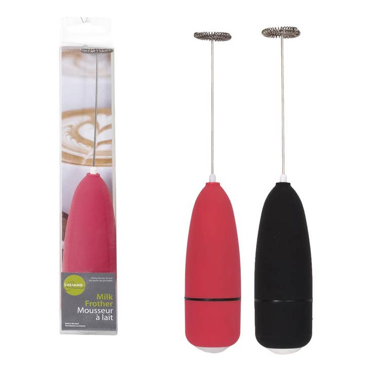 L.Gourmet Milk Frother, 2 colors-Red/Black for wholesale by Luciano Gourmet
