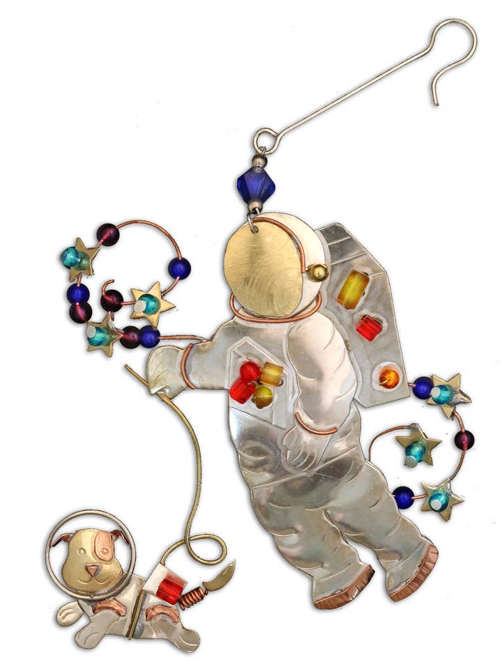 Astropup Moon Walk Ornament for wholesale by Pilgrim Imports